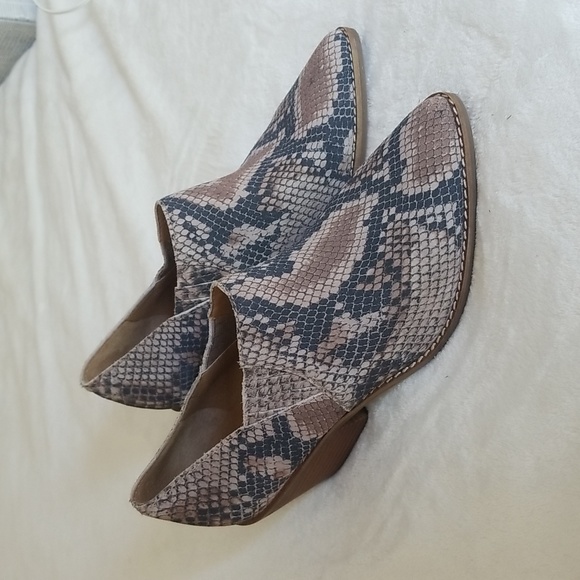 Lucky brand tabea snakeskin bootie leather - Picture 1 of 9